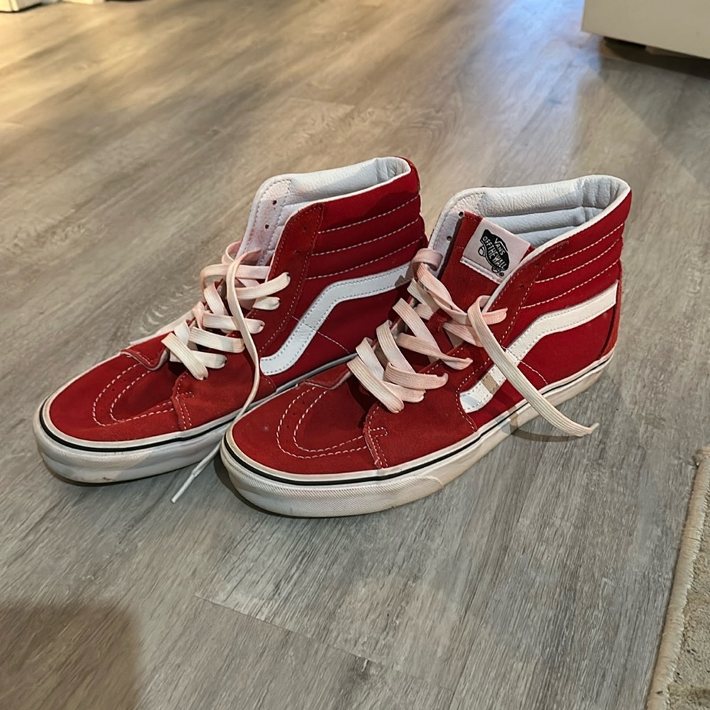 Vans High Top-Red.Size 9.5
